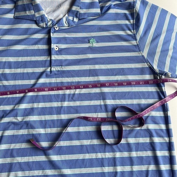 Turtleson‎ blue/pink striped polo tennis prep classic traditional casual large - Picture 5 of 8